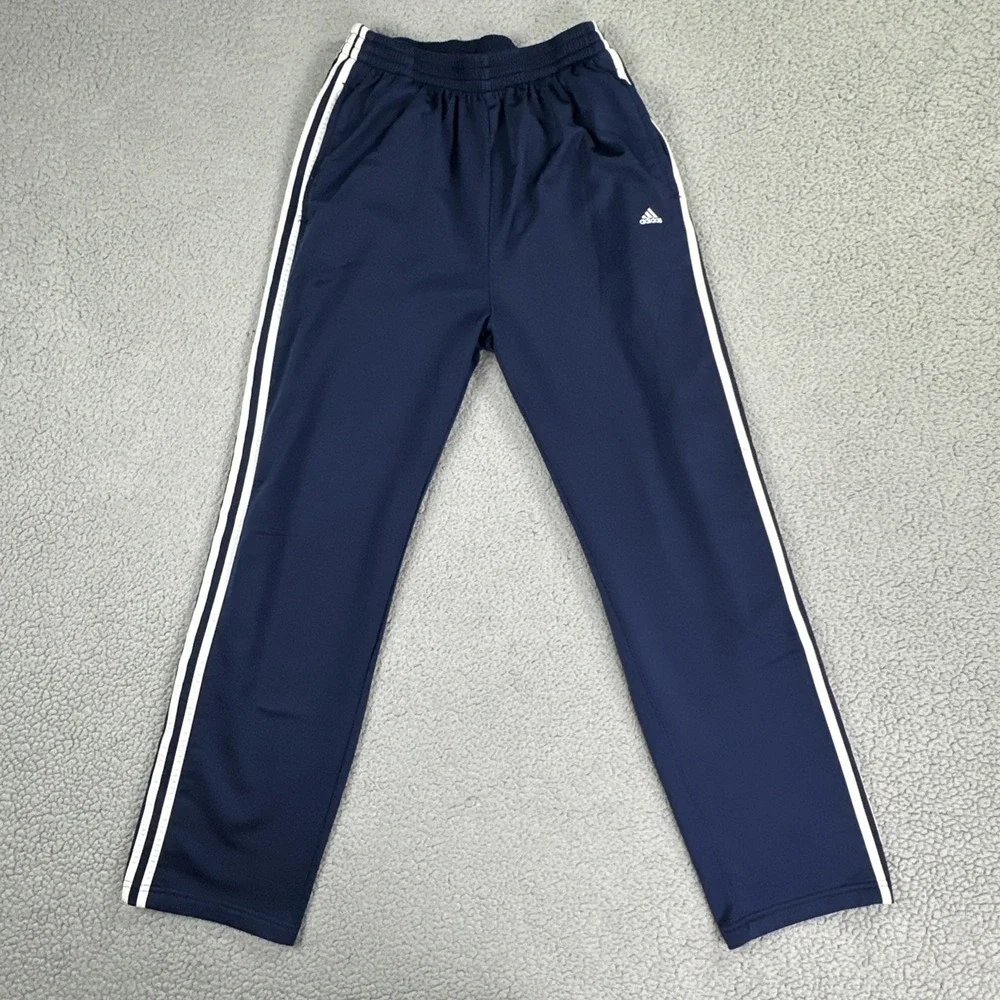 VTG Y2K Adidas‎ Breakaway Pants Men Large Blue Tearaway 3 Stripes Dazzle